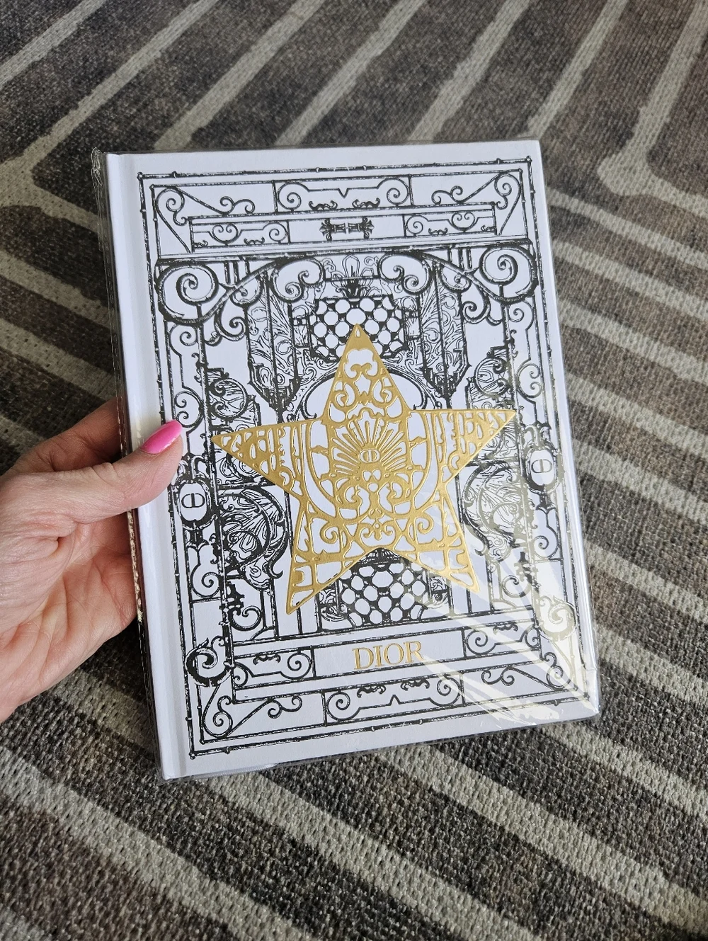 NEW Dior White & Gold Embossed Decorative Notebook